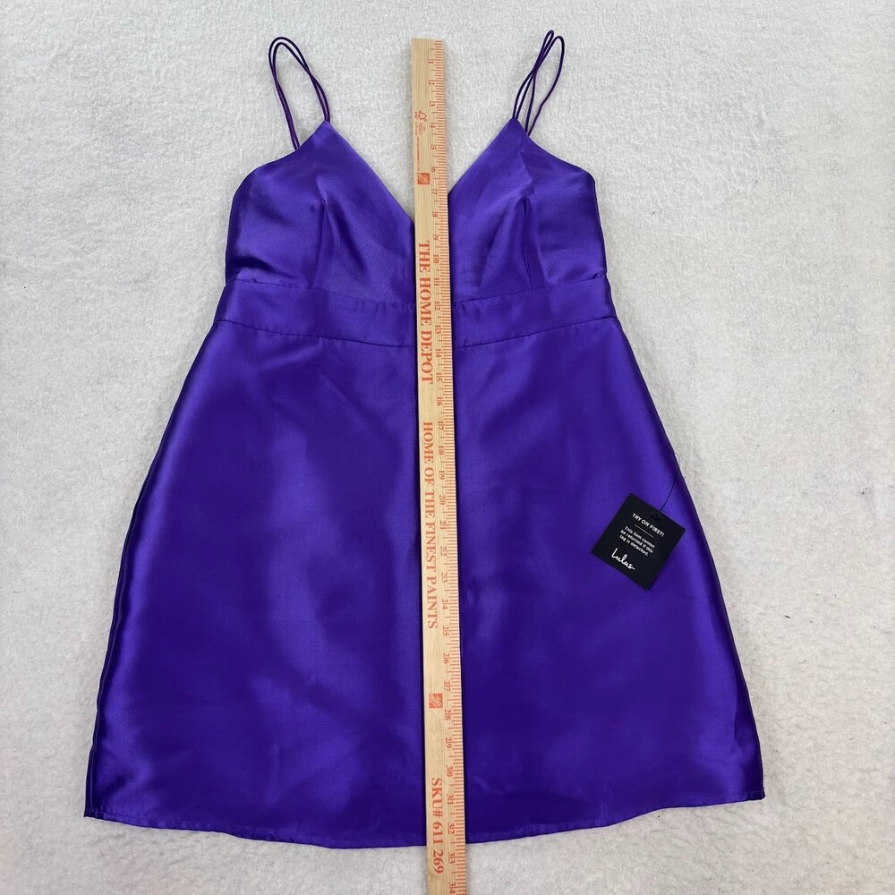 NWT Lulus Glamourous Life Purple Sleeveless Mini Dress Party Cocktail Size XL - Picture 4 of 8